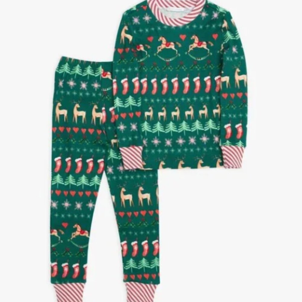 Pottery Barn Kids New 3T Fair Isle Tight Fit PJs